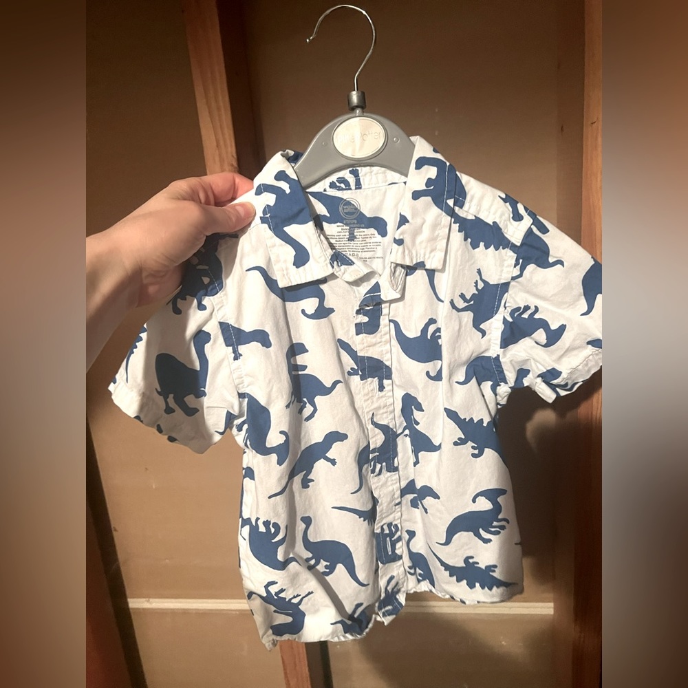 Dinosaur 3T button down short sleeve